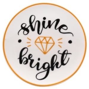 Shine Bright Inspirational Ceramic Trinket Tray